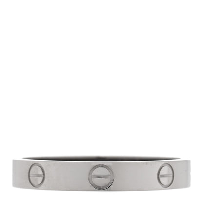 Cartier 18K White Gold 3.5mm LOVE Wedding Band Ring 62 10 3 of 5