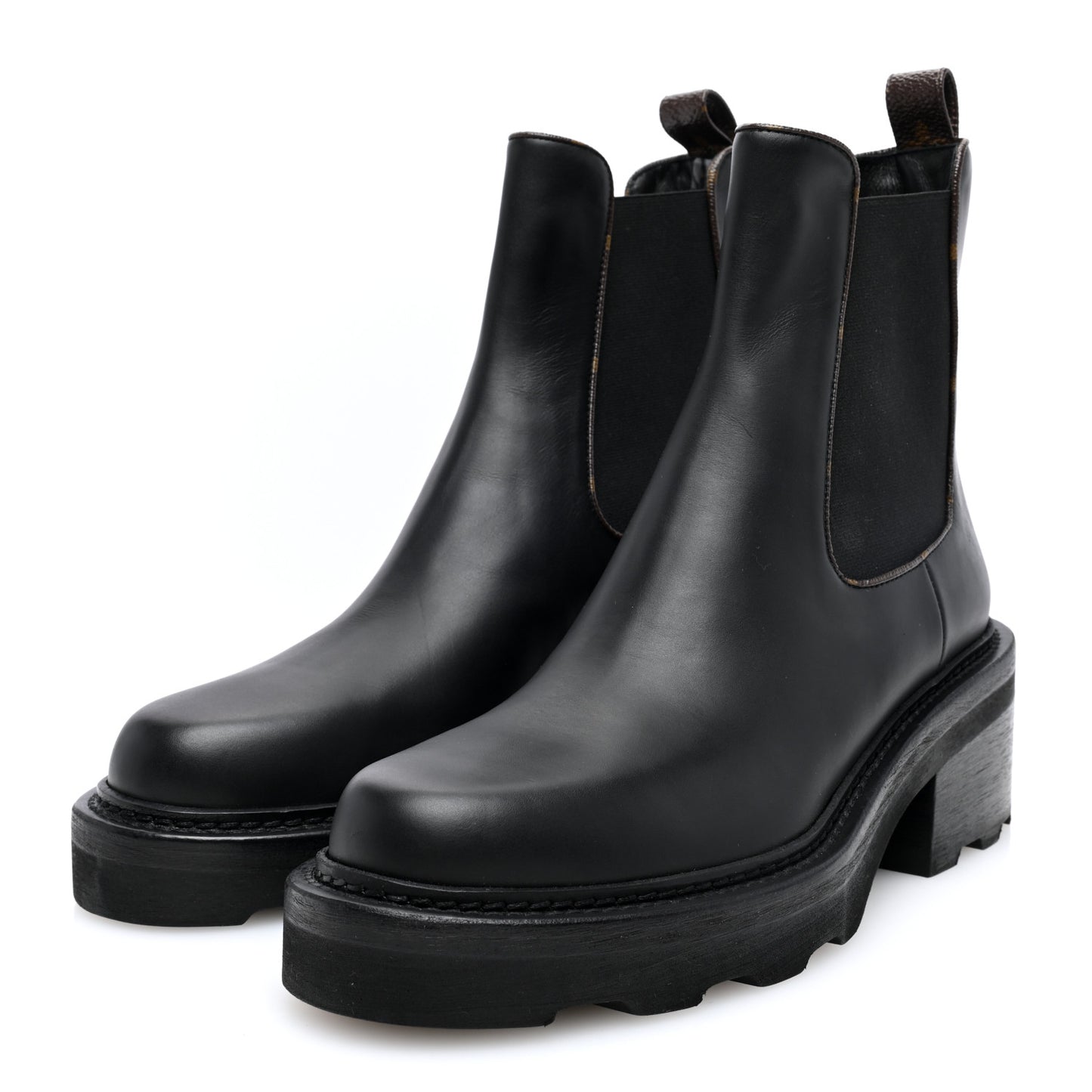 Calfskin Monogram Beaubourg Ankle Boots 39 Black