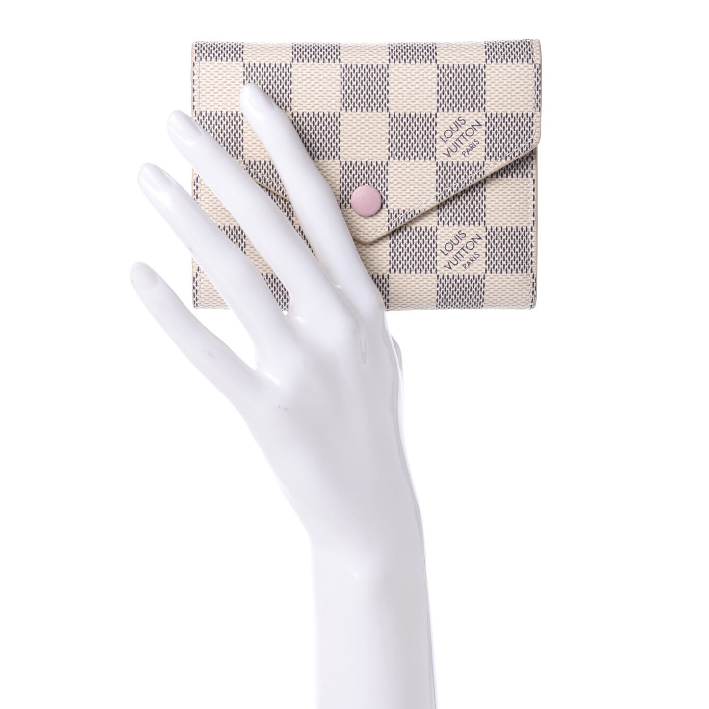 Damier Azur Victorine Wallet Rose Ballerine