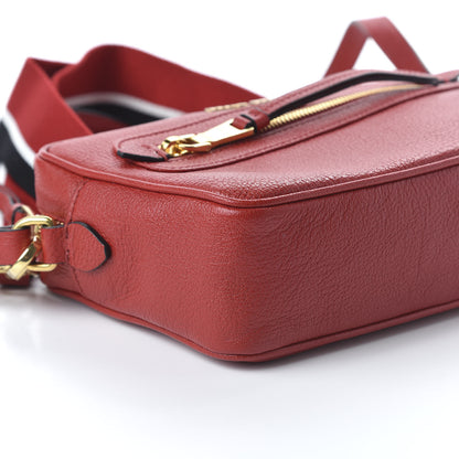 Miu Miu Goatskin Madras Crossbody Bag Rosso 6 of 9