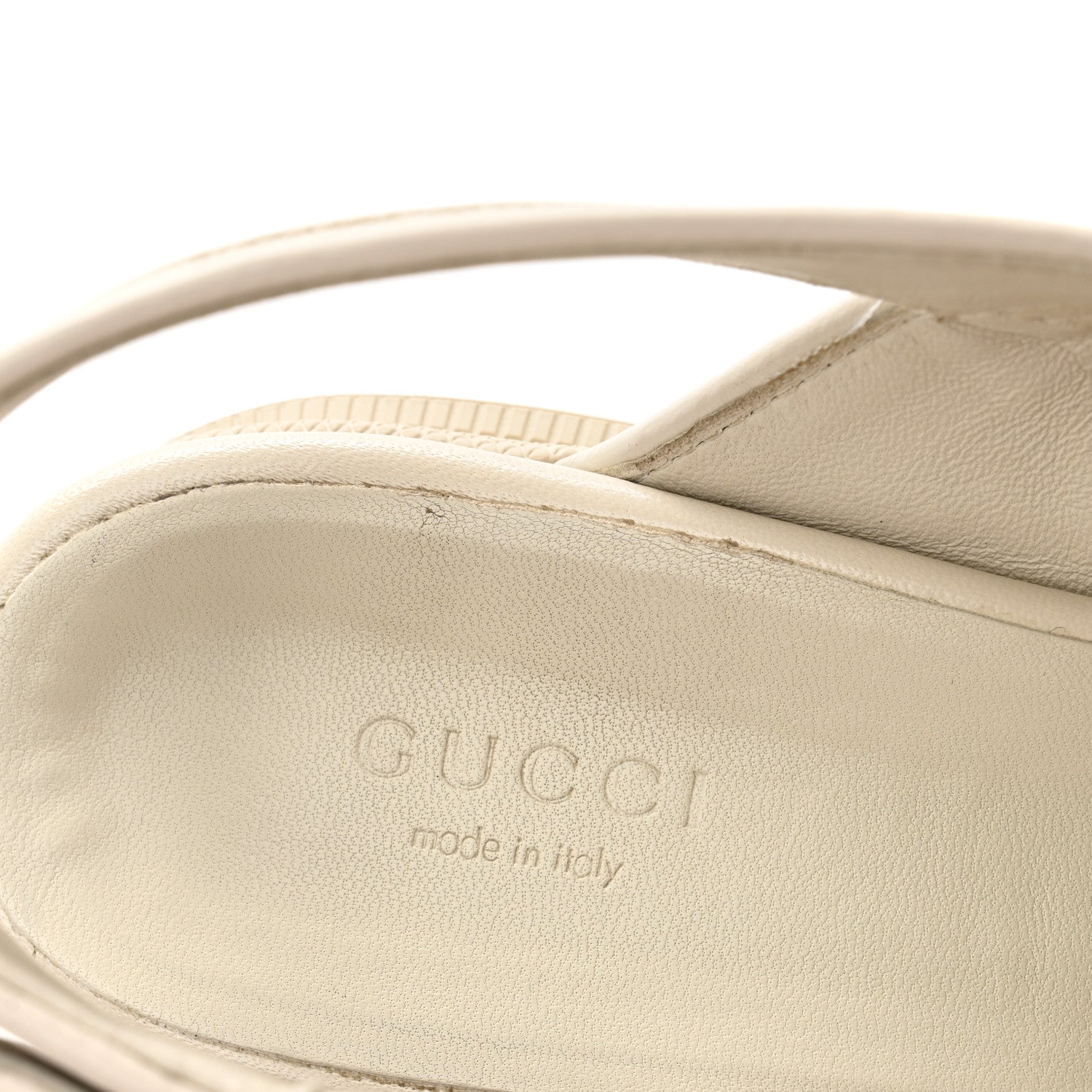 Gucci Monogram Granada Kid Trip 40/72mm Lug Sole Sandals 40 Beige Ebony Mystic White 8 of 9