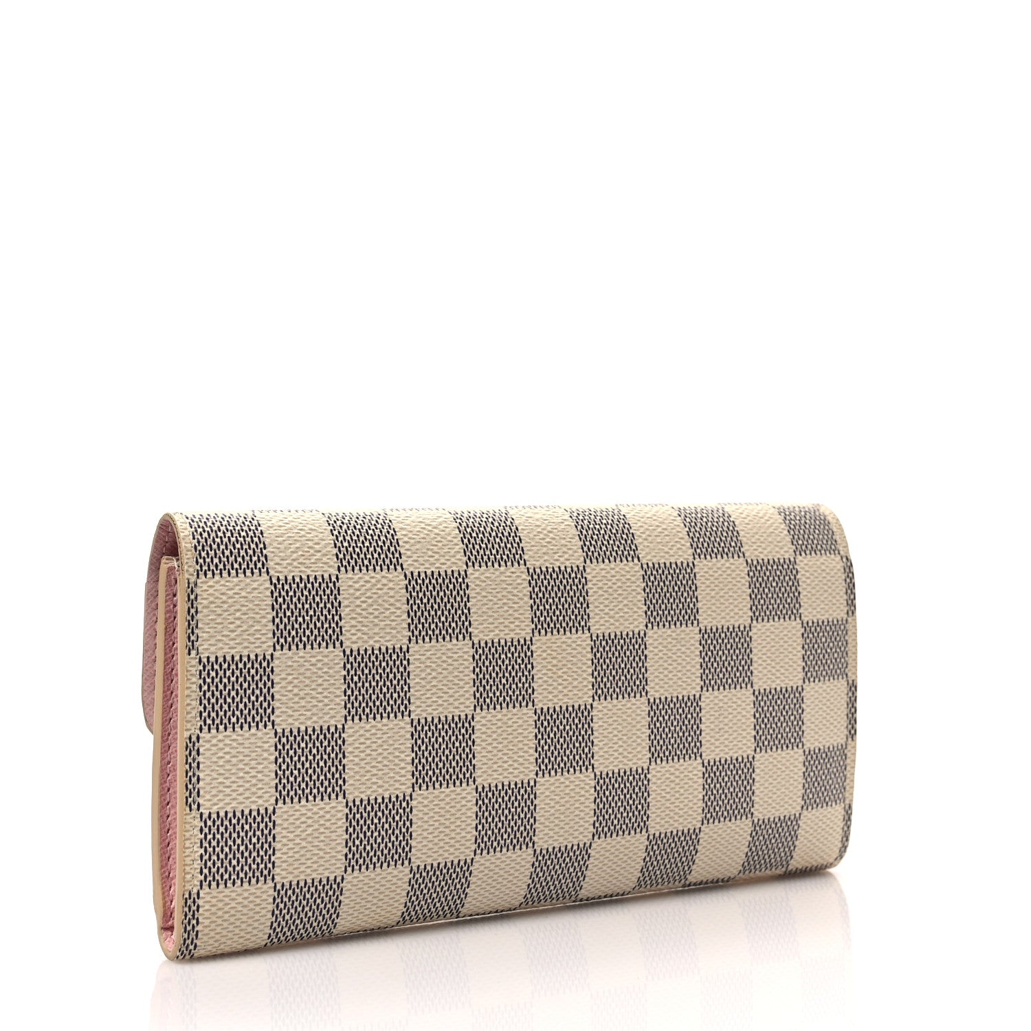 Louis Vuitton Damier Azur Emilie Wallet Rose Ballerine 3 of 7