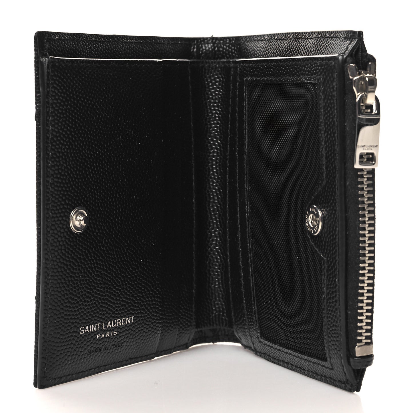 Grain De Poudre Matelasse Chevron Monogram Zipped Card Case Black