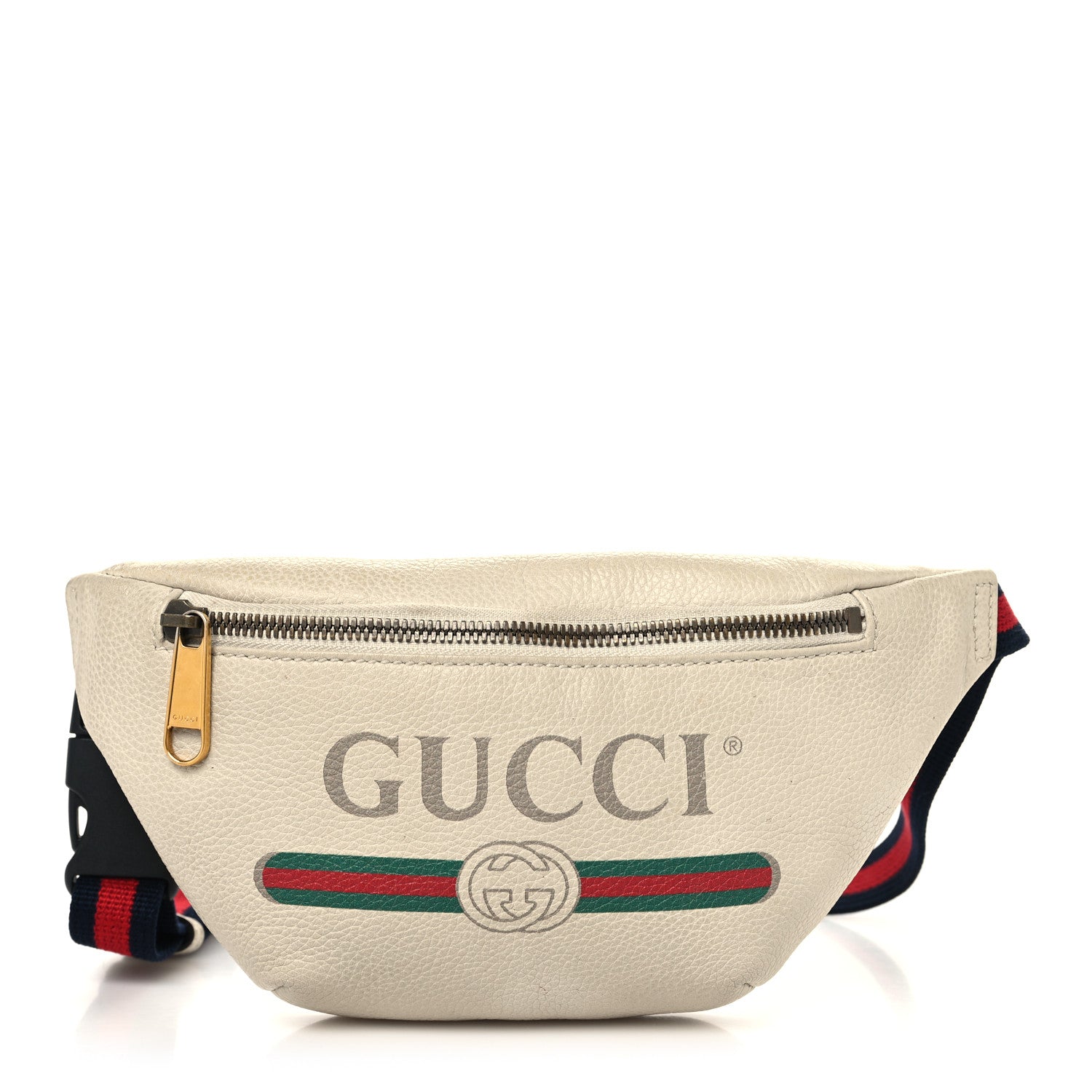 Gucci Grained Calfskin Small Logo Belt Bag White 1 of 14