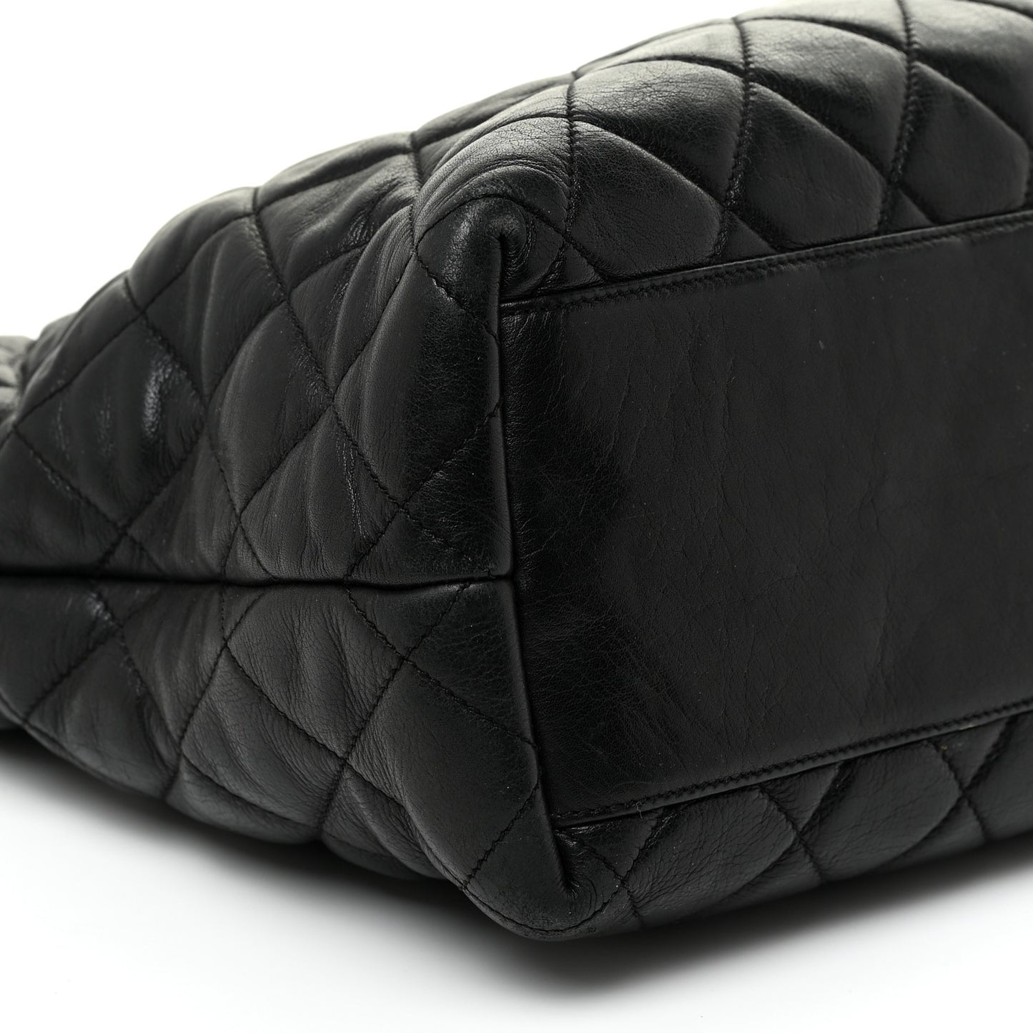 Lambskin Quilted Tote Black