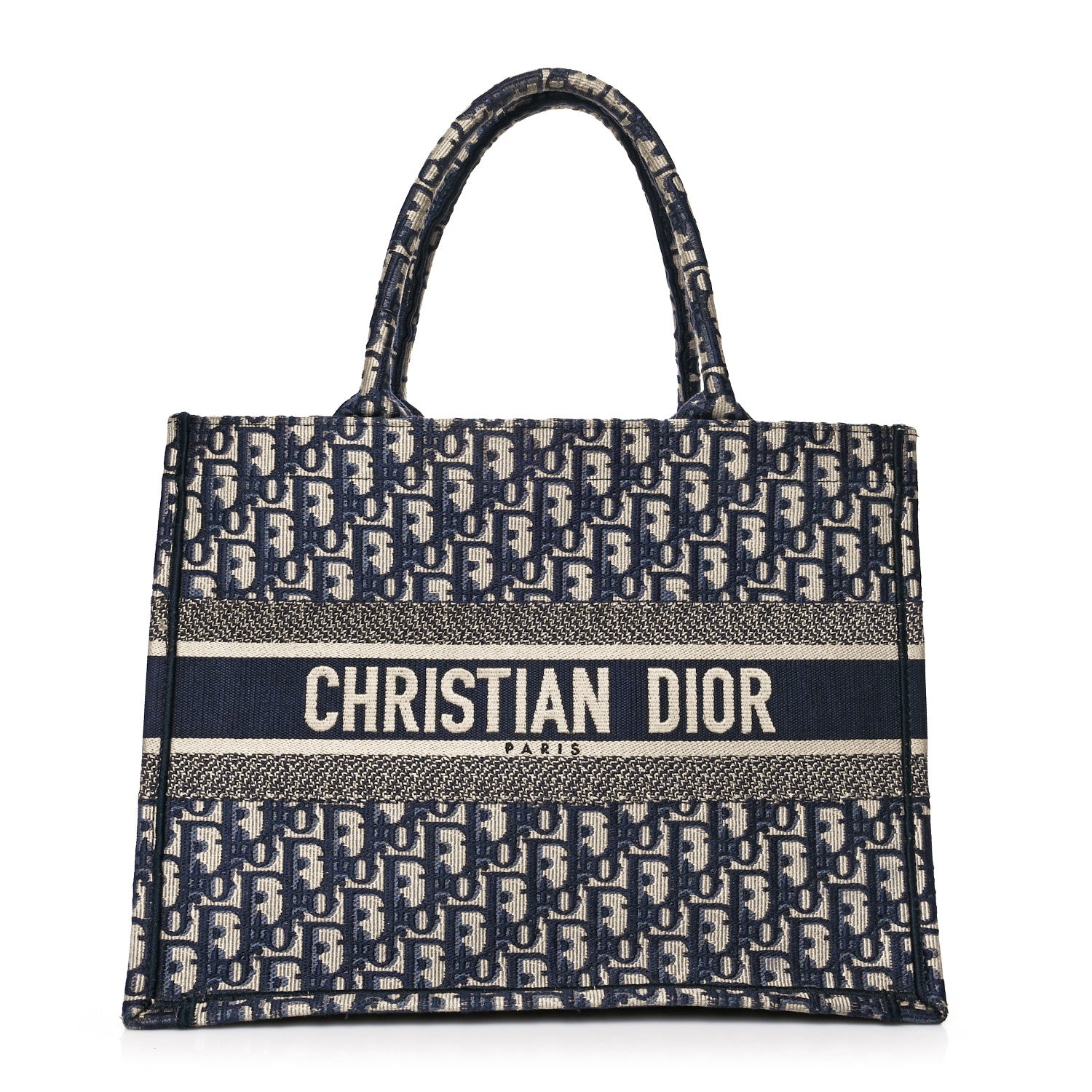 Christian Dior Oblique Medium Book Tote Blue Multicolor 1 of 12