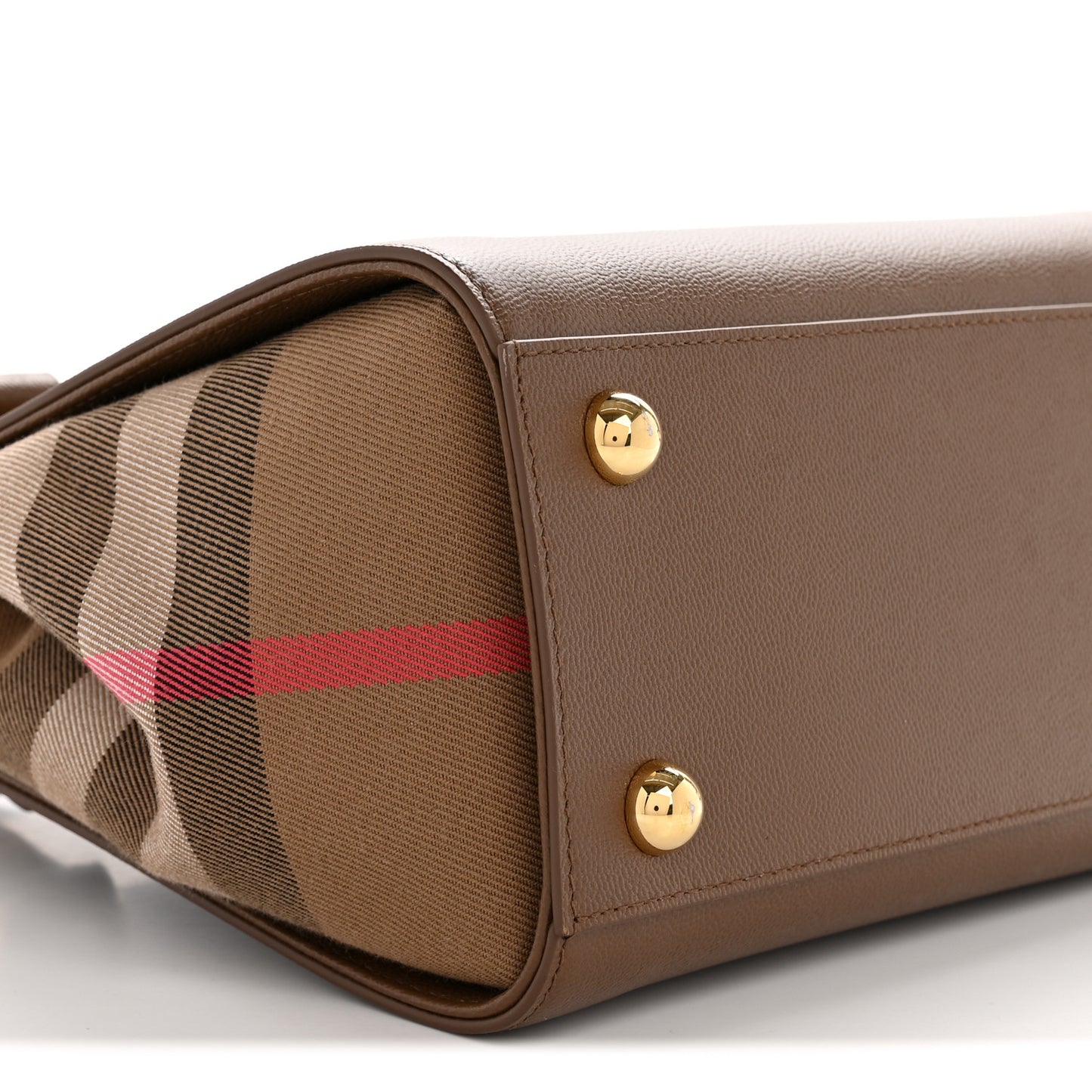 Calfskin Mega Check Mini Banwell Tote Earth