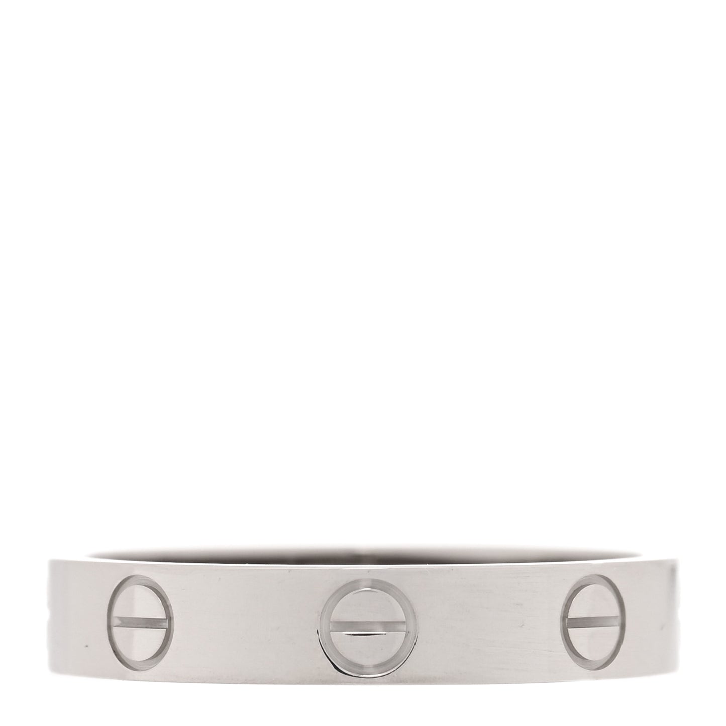 18K White Gold 3.5mm LOVE Wedding Band Ring 54 7