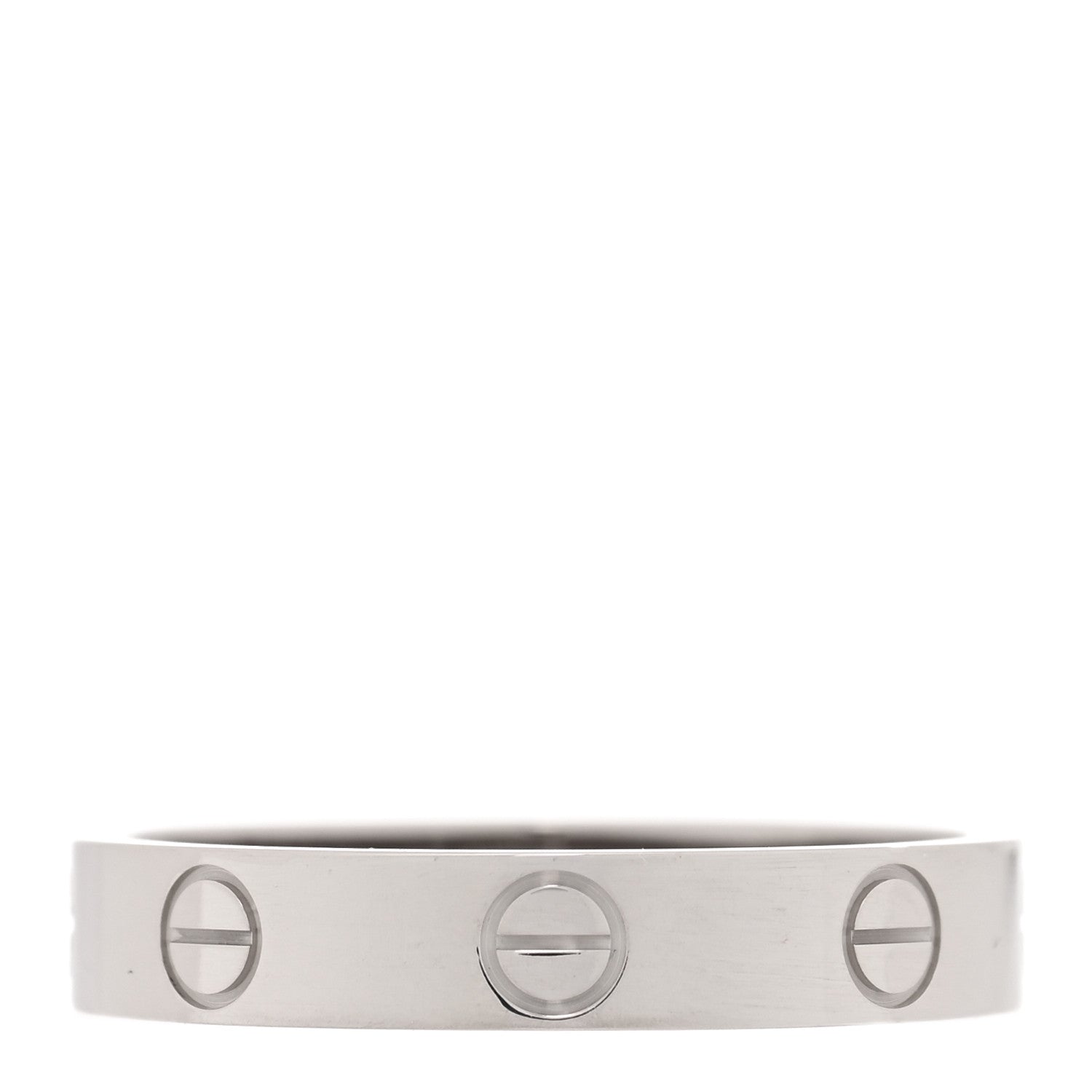 Cartier 18K White Gold 3.5mm LOVE Wedding Band Ring 54 7 3 of 4