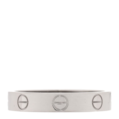Cartier 18K White Gold 3.5mm LOVE Wedding Band Ring 54 7 3 of 4