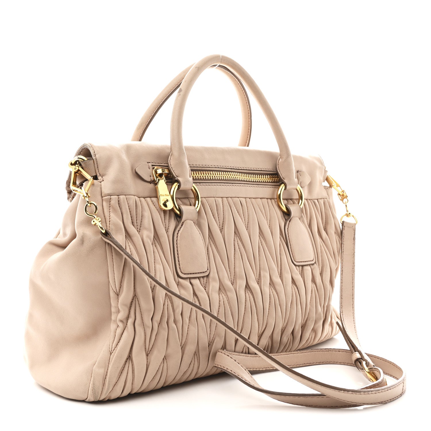 Miu Miu Nappa Matelasse Top Handle Bag Cammeo 3 of 13