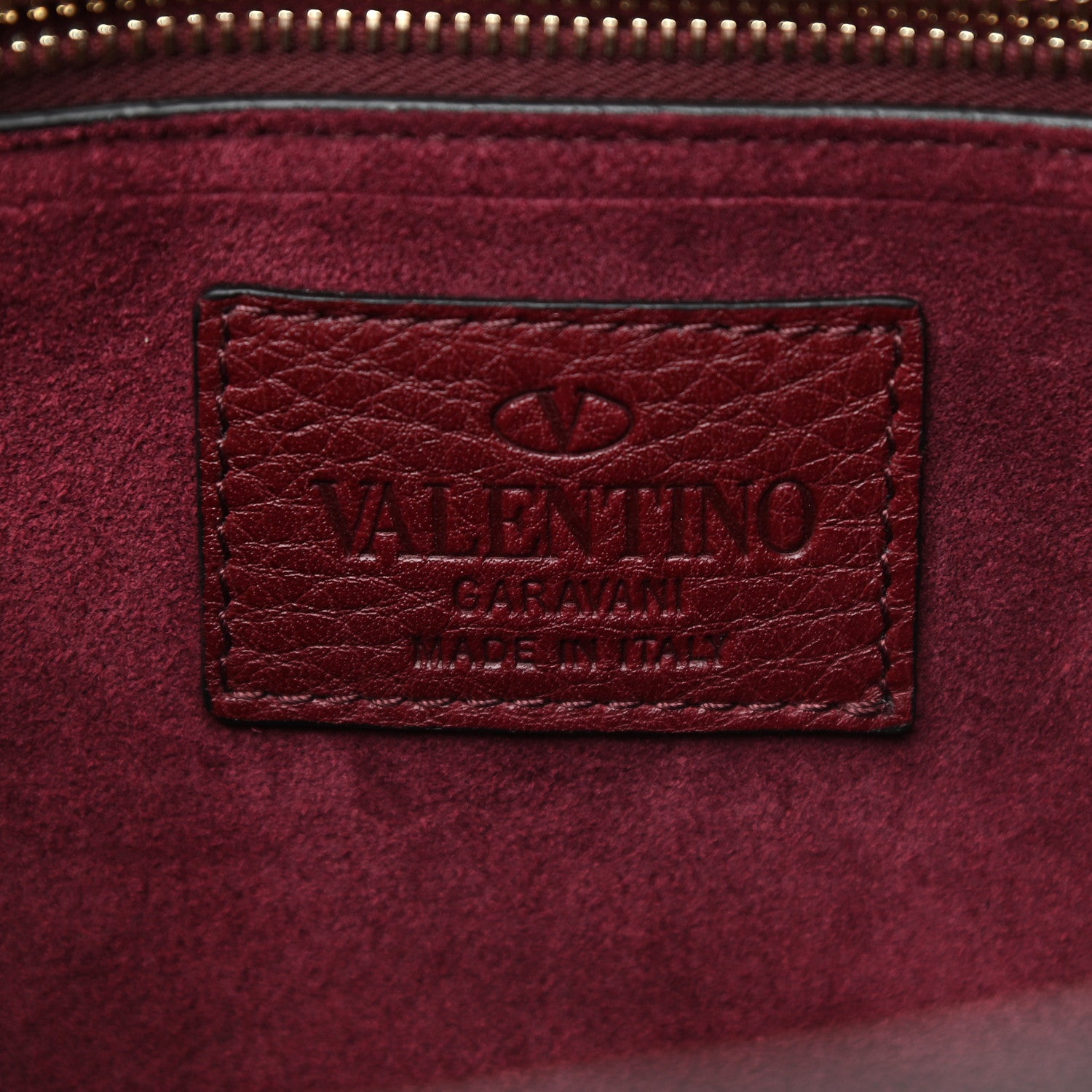 Valentino Garavani Grained Calfskin Medium Rockstud Double Handle Horizontal Tote Rubin 6 of 8