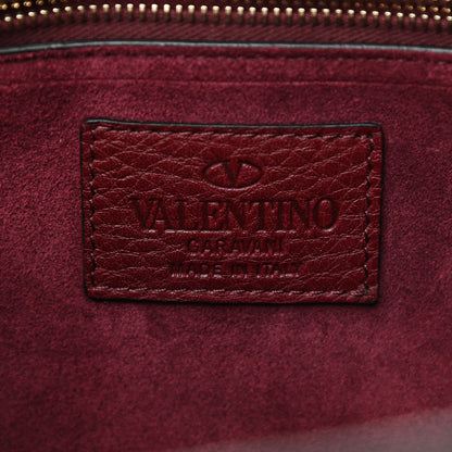 Valentino Garavani Grained Calfskin Medium Rockstud Double Handle Horizontal Tote Rubin 6 of 8