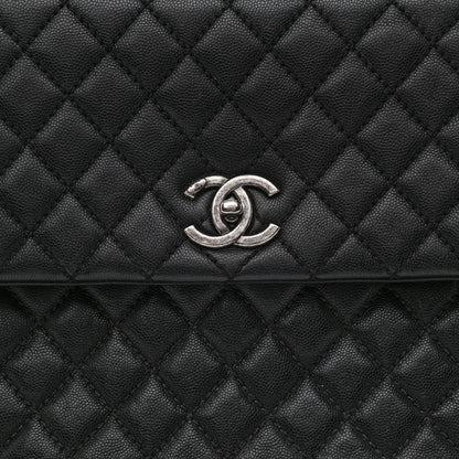 Chanel Caviar Lizard Quilted Large Coco Handle Flap Black 7 of 10