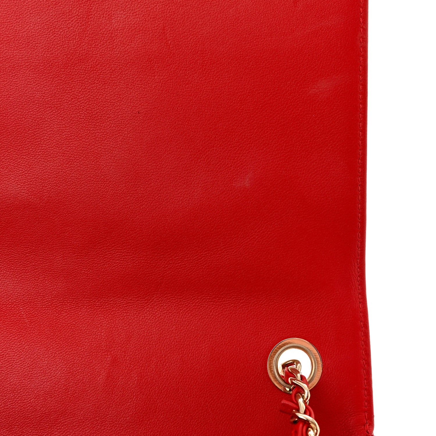Chanel Lambskin CC Mania Flap Bag Red 11 of 12