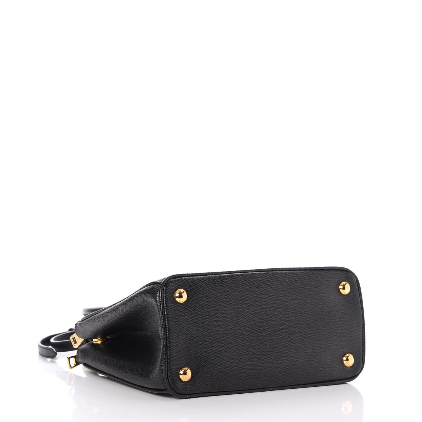Saffiano Lux Small Double Zip Tote Nero Black