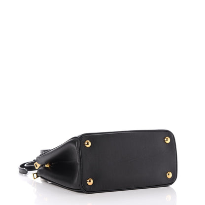 Prada Saffiano Lux Small Double Zip Tote Nero Black 4 of 11