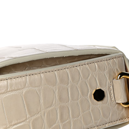 Alexander McQueen Calfskin Crocodile Embossed Box Shoulder Bag 16 Cream 15 of 19