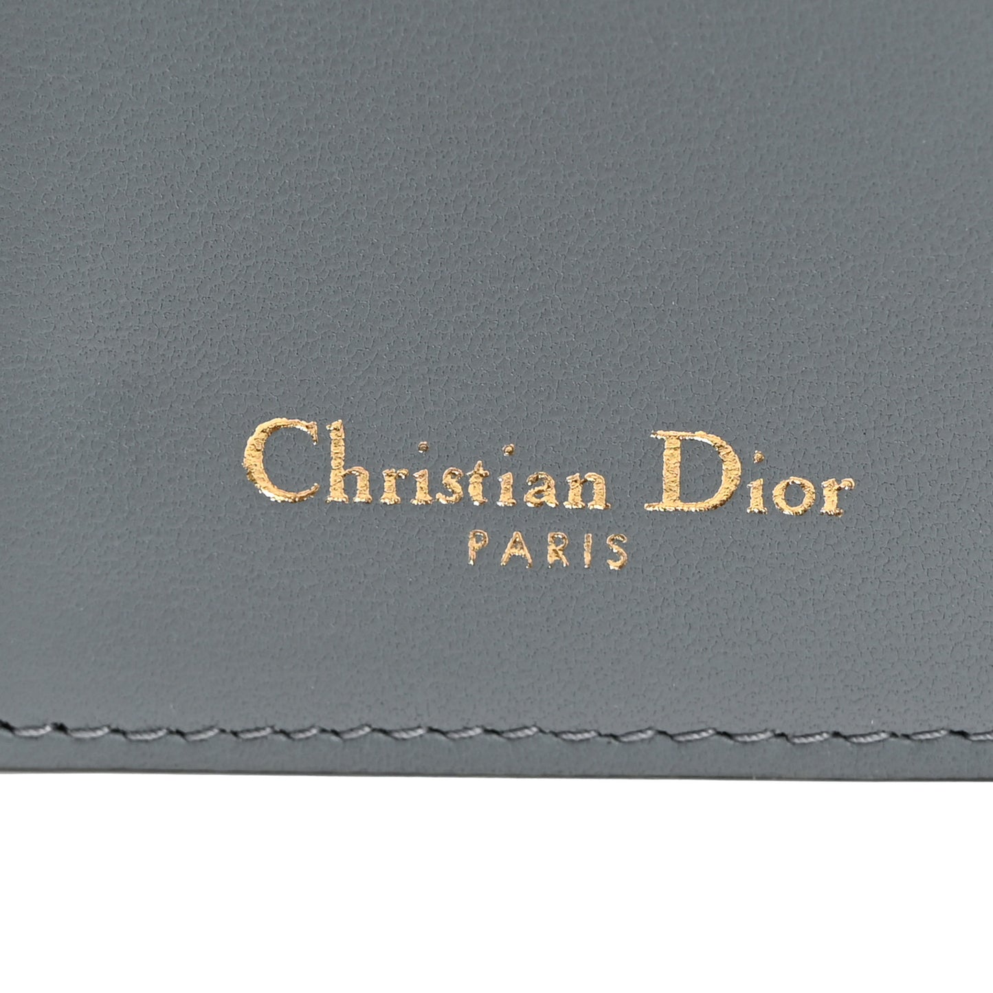 Goatskin Saddle Wallet Grey Stone