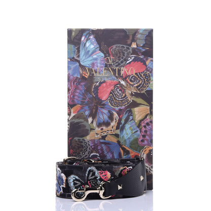 Valentino Garavani Canvas Camubutterfly Rockstud Guitar Strap Multicolor 7 of 7