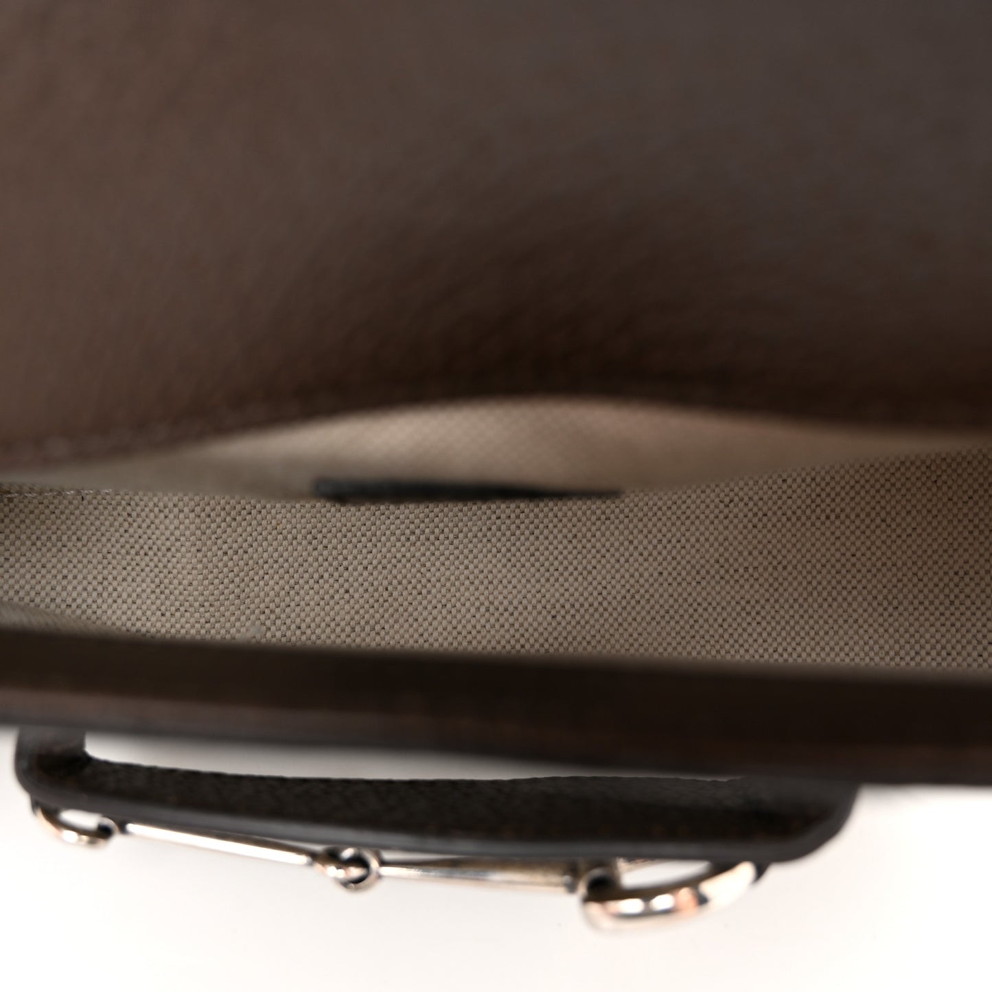 GG Supreme Monogram Mini Horsebit 1955 Asymmetric Shoulder Bag Beige Ebony