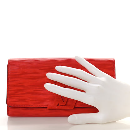 Louis Vuitton Epi Louise Wallet Coquelicot 2 of 8