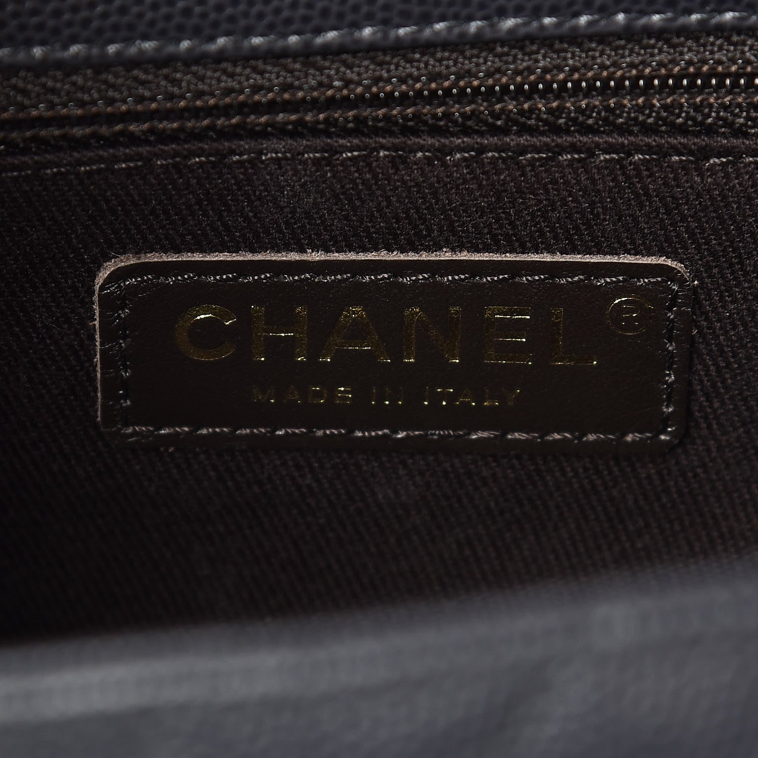 Chanel Caviar Chevron Quilted Small Coco Handle Flap Dark Grey 7 of 11