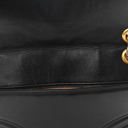 Gucci Calfskin Matelasse Medium GG Marmont Shoulder Bag Black 11 of 11