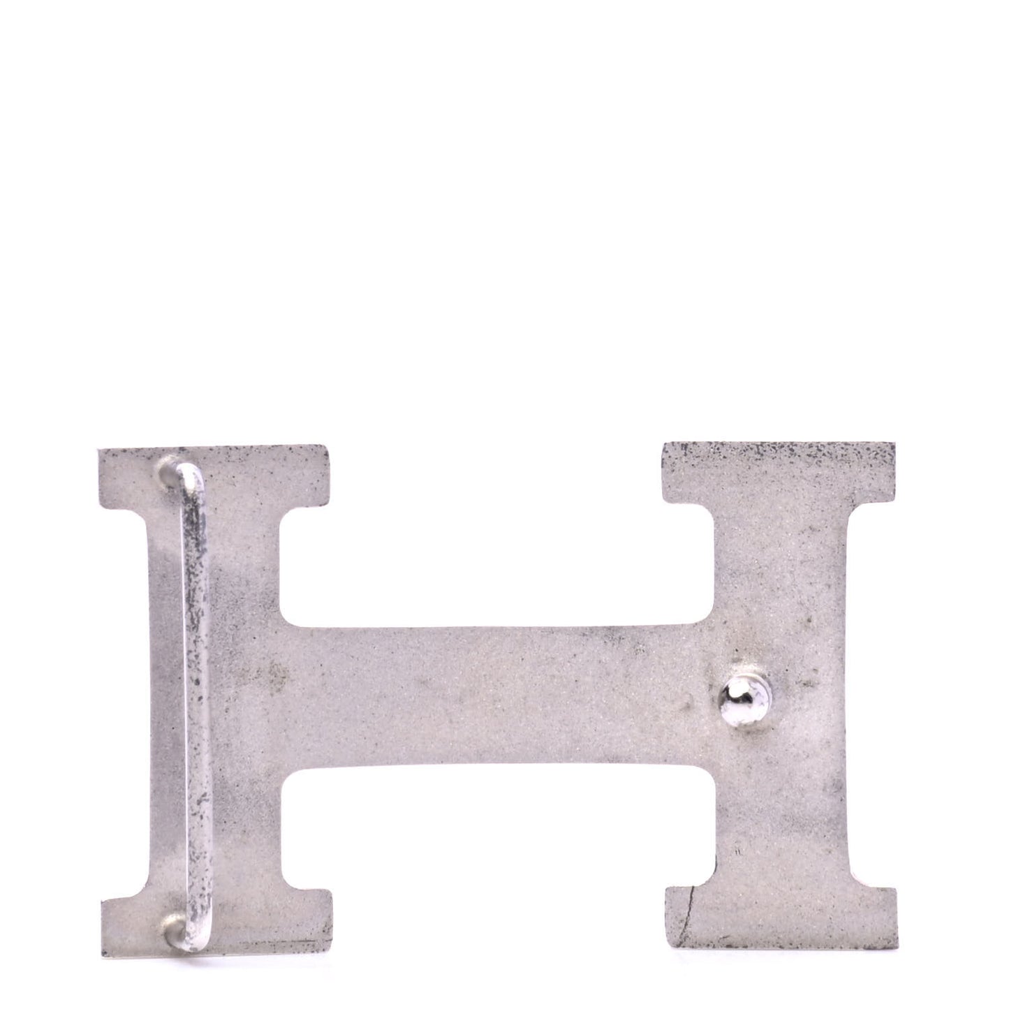 Polished Palladium 32mm H Belt Buckle Silver