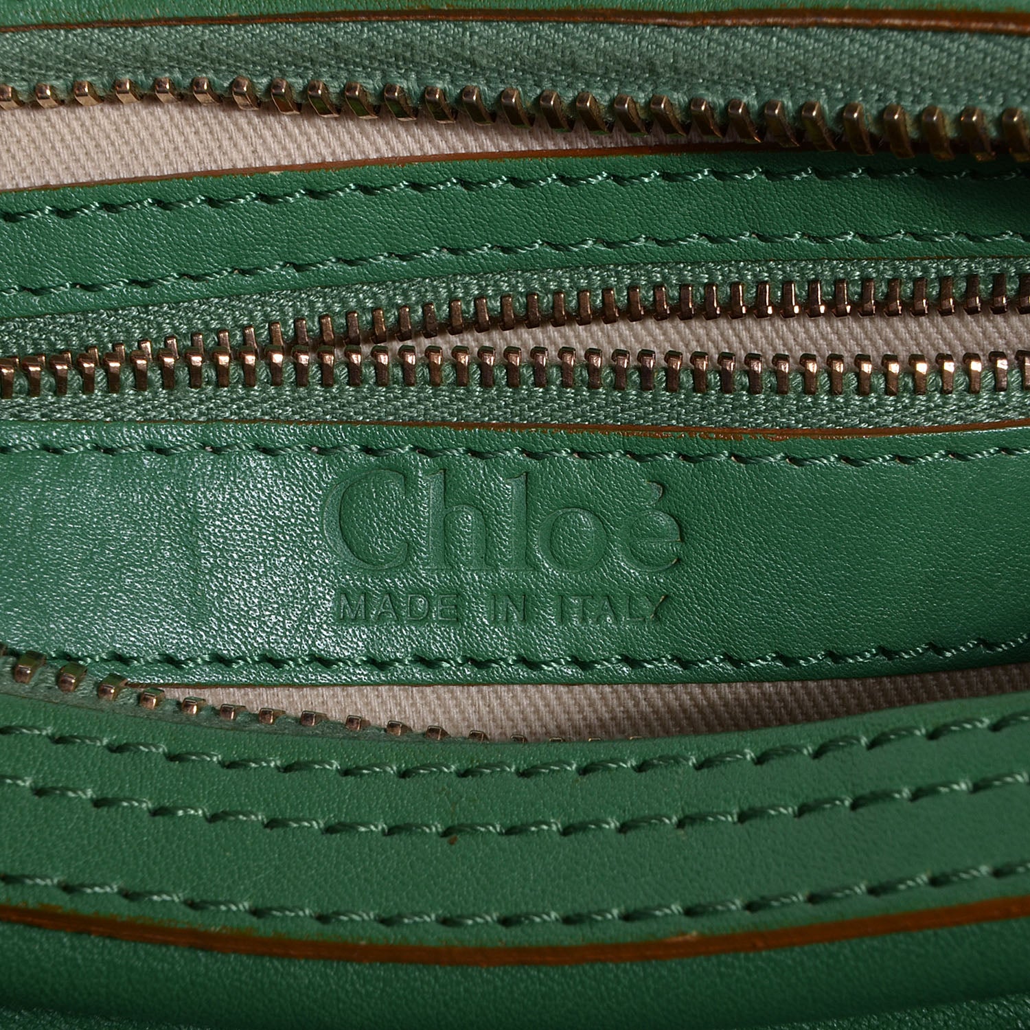 Chloe Calfskin Handbag Green 6 of 8