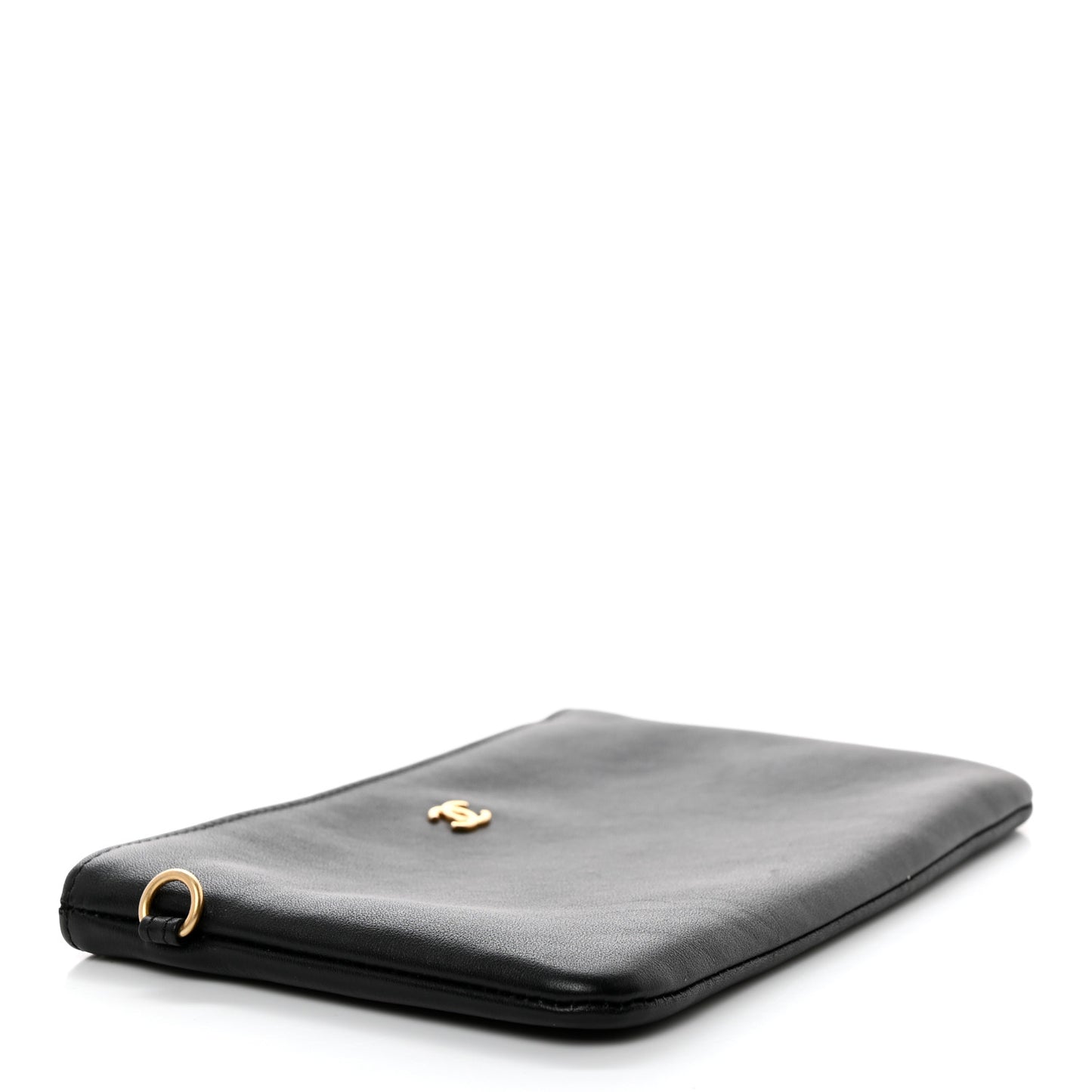Shiny Calfskin Chanel 22 Removable Pouch Black