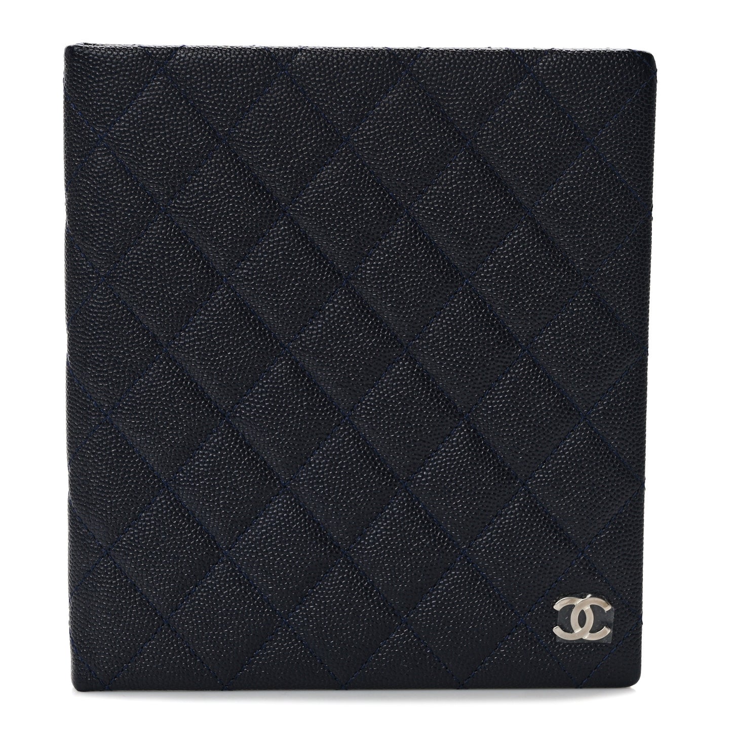 Caviar Quilted Notebook Navy Blue