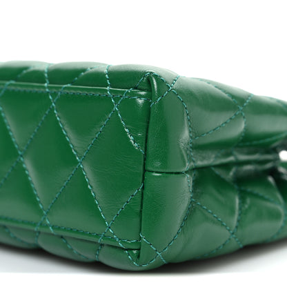 Chanel Shiny Aged Calfskin Quilted Nano Kelly Shopper Green 10 of 11