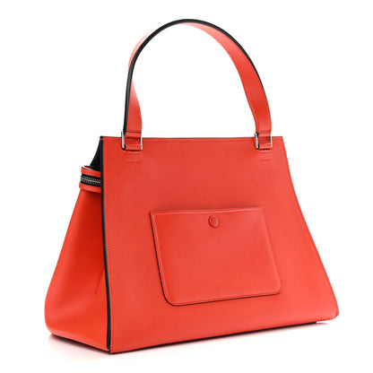 Celine Grained Calfskin Medium Edge Shoulder Bag Vermillion 3 of 12