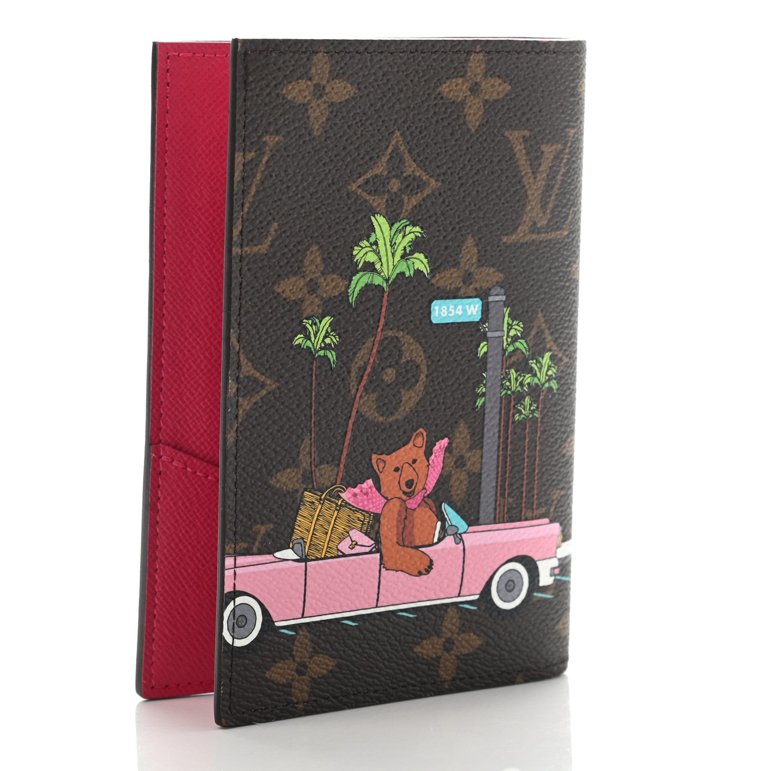 Louis Vuitton Monogram 2021 Christmas Animation Hollywood Passport Cover Fuchsia 3 of 6