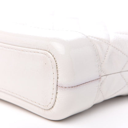 Chanel Patent Goatskin Quilted Small Gabrielle Hobo White 10 of 13