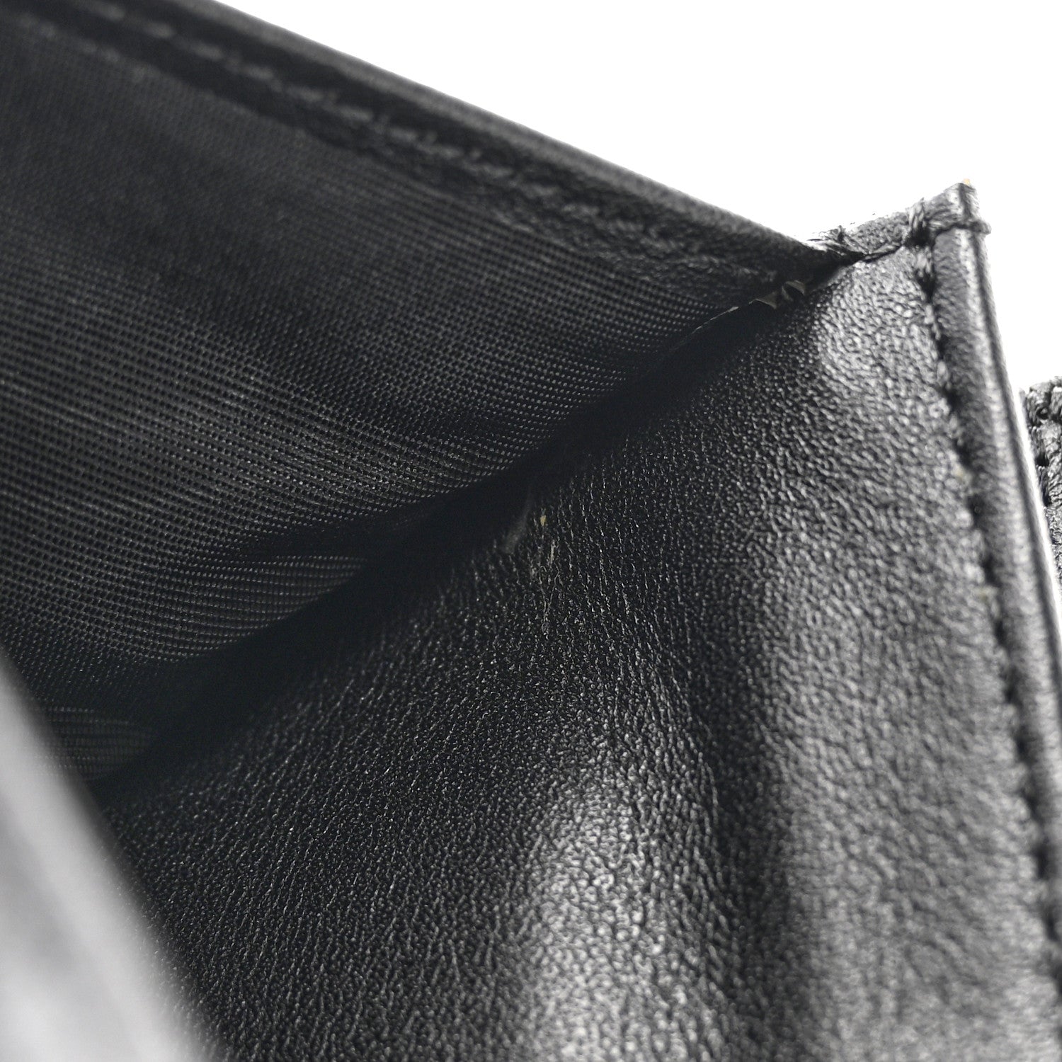 MCM Calfskin Quilted Compact Wallet Black 8 of 8