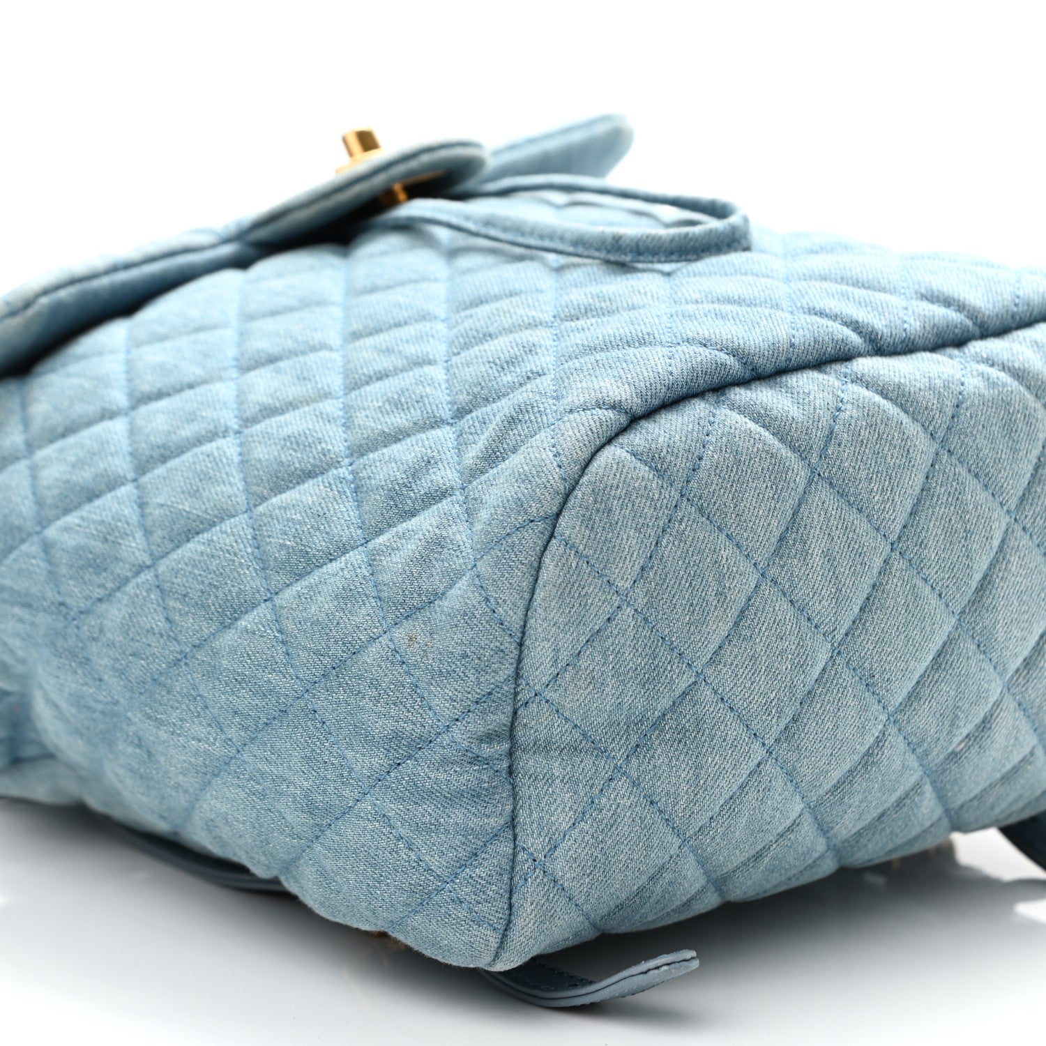 Chanel Washed Denim Quilted Small Urban Spirit Backpack Light Blue 9 of 10