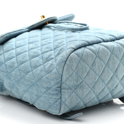 Chanel Washed Denim Quilted Small Urban Spirit Backpack Light Blue 9 of 10