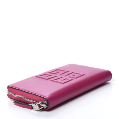 Givenchy Lambskin Logo Zip Around Wallet Fuchsia 3 of 8