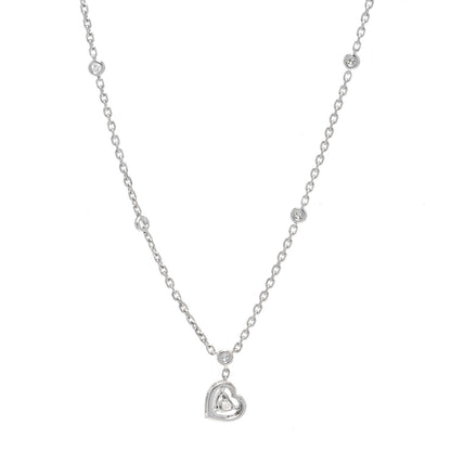 Messika 18K White Gold Diamond Joy Coeur Heart Pendant Necklace 4 of 6