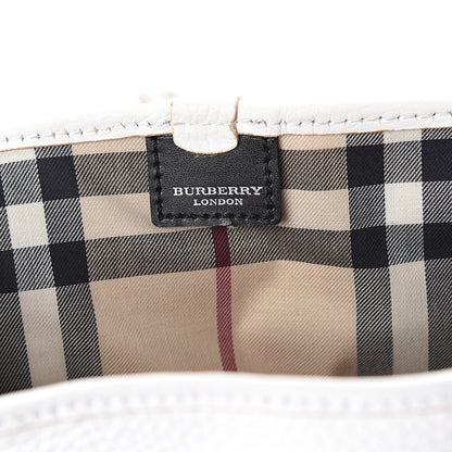 Burberry Grainy Calfskin Top Handle Bag White 5 of 8