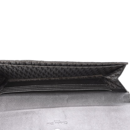 Christian Dior Metallic Grained Calfskin Cannage Clutch Wallet 4 of 10