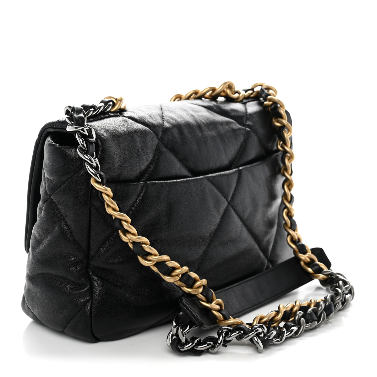 Chanel Goatskin Quilted Medium Chanel 19 Flap Black 3 of 10
