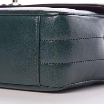 Chanel Shiny Lambskin Quilted Chevron Miroir Dark Green 10 of 10