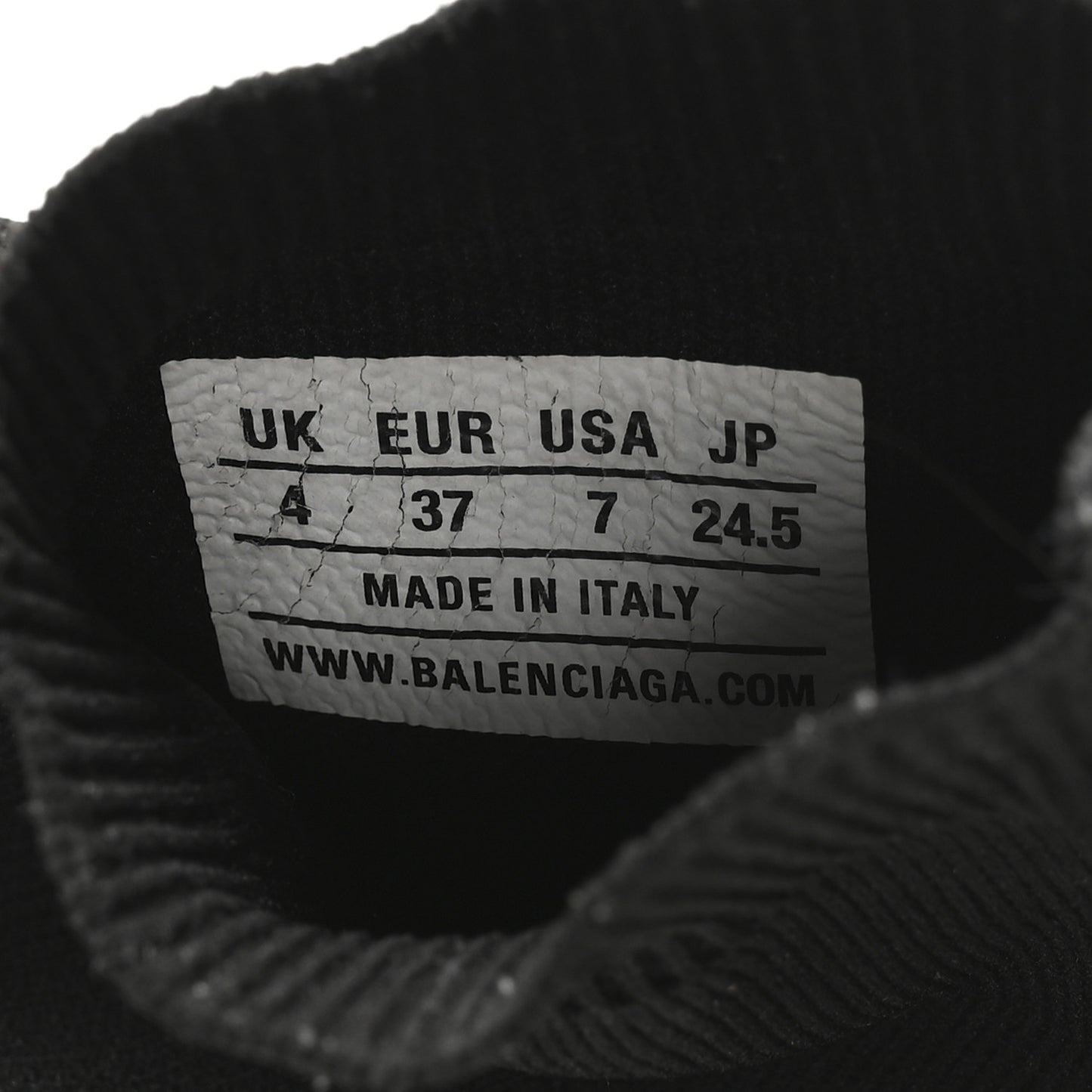 Technical 3D Recycled Knit Bi-Color Sole Womens Speed 2.0 Sneakers 37 Black White