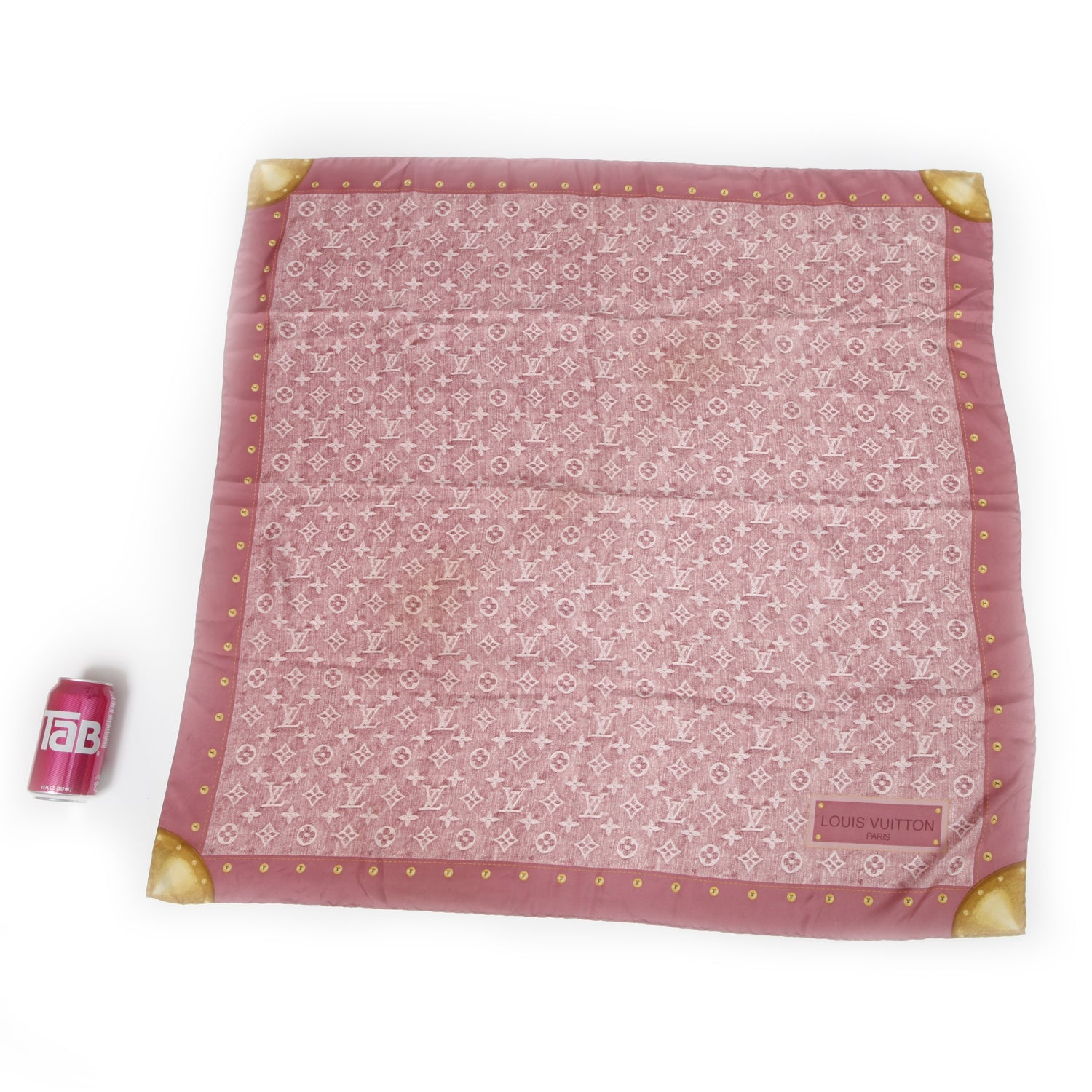 Louis Vuitton Denim Scarf Silk Monogram 2 of 6