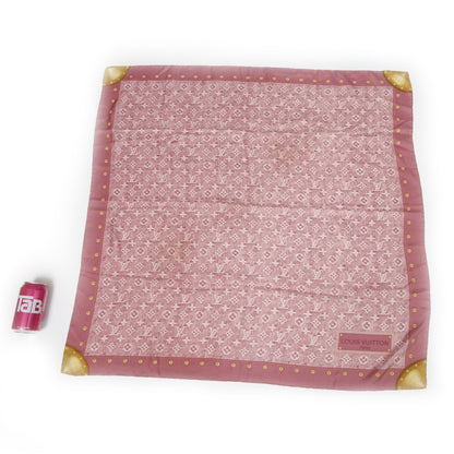 Louis Vuitton Denim Scarf Silk Monogram 2 of 6