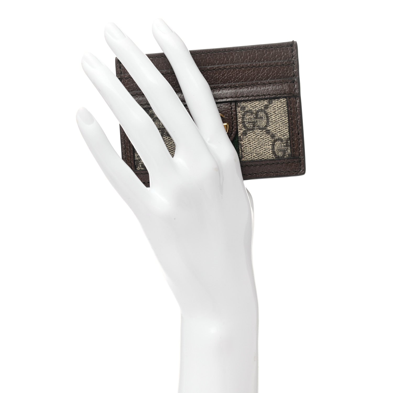 Gucci GG Supreme Monogram Ophidia Card Holder Brown 2 of 7
