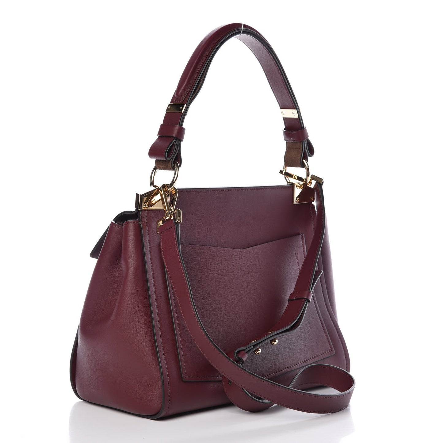 Calfskin Small Mystic Shoulder Bag Eggplant